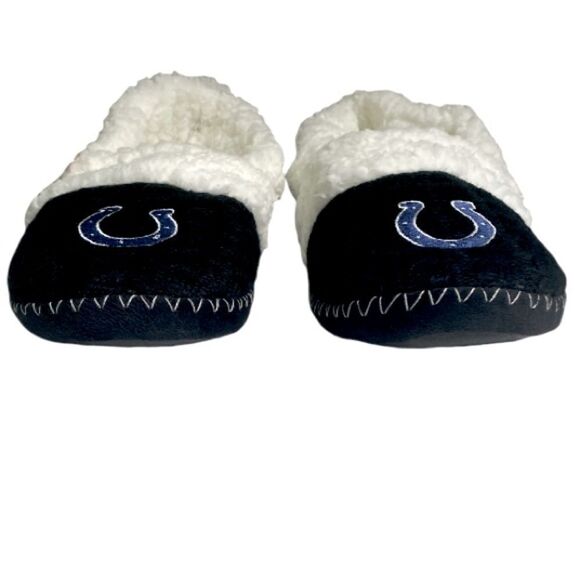FOCO NFL Indianapolis Colts Slippers Women XL 11-12 Moccasin Plush Football Core - Picture 3 of 8